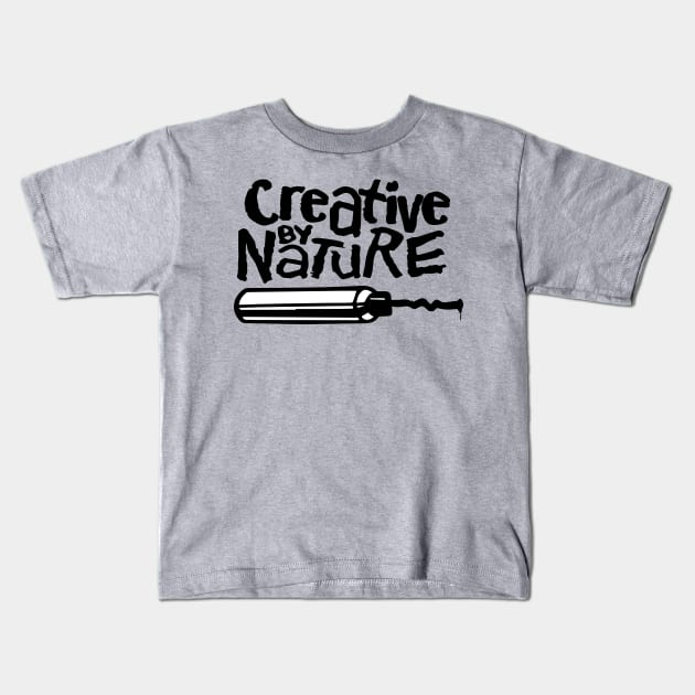 Creative by nature Kids T-Shirt by TheDopestRobot